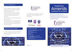 RJ leaflet for offenders - Thames Valley Community Rehabilitation