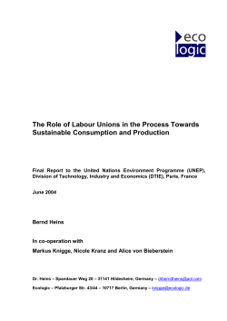 The Role of Labour Unions in the Process