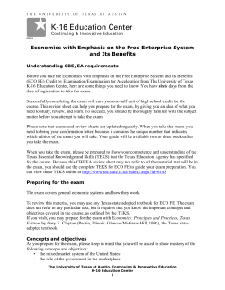 Economics with Emphasis on the Free Enterprise System and Its