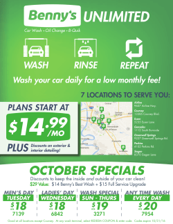 unlimited - Benny`s Car Wash