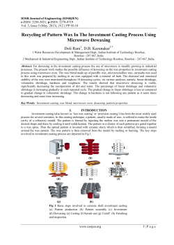 INFLUENCE OF MICROWAVE DEWAXING ON THE WAX