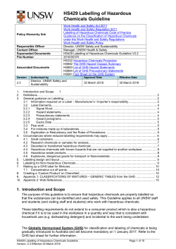 HS429 Labelling of Hazardous Chemicals Guideline