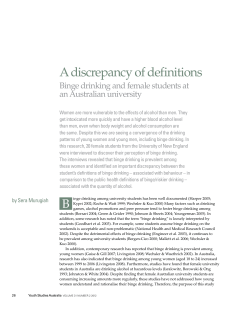 A discrepancy of definitions - Australian Clearinghouse for Youth