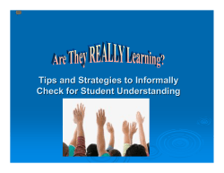 Are They REALLY Learning? Tips and Strategies to Check for