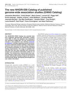 The new NHGRI-EBI Catalog of published genome