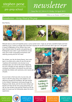 Pre-Prep newsletter 24th April 2015 View Newsletter