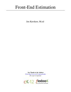 Front-End Estimation