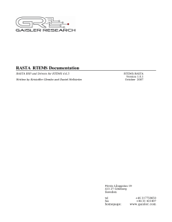 RASTA RTEMS Documentation