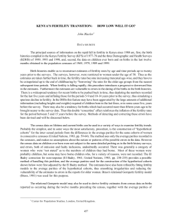 Kenya`s fertility transition: how low will it go?