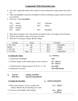 Binary Covalent Compounds - Laureate International College