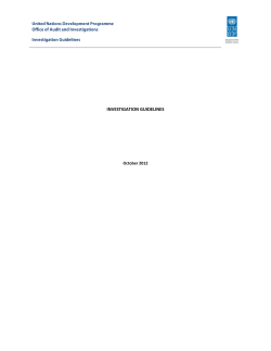 investigation guidelines