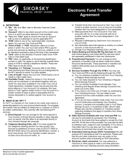 Electronic Fund Transfer Agreement