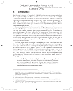 Chapter 1: The International Bill of Human Rights