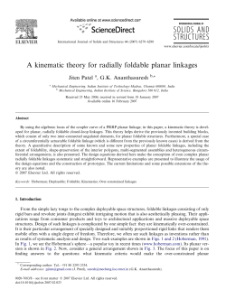 A kinematic theory for radially foldable planar linkages