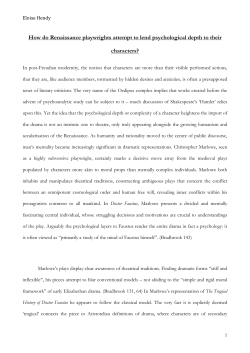 The Psychological Depths of Dr. Faustus