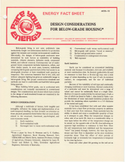 AEES-13 Design Considerations for Below