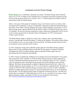 Cambodia and the Khmer Rouge