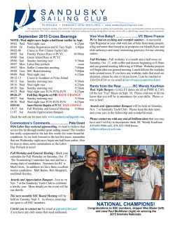 September 2015 - Sandusky Sailing Club