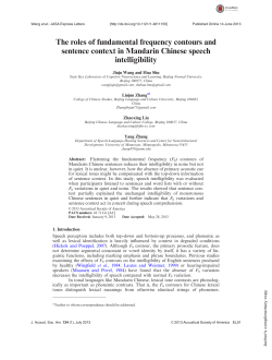 The roles of fundamental frequency contours and sentence context