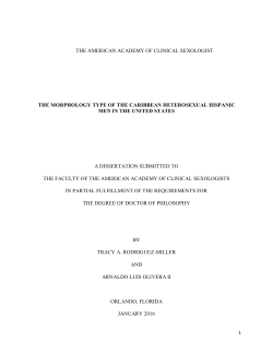The Morphology Type of the Caribbean Heterosexual Hispanic Men
