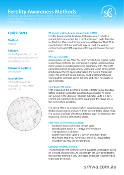 Fertility Awareness Methods