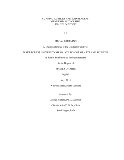 CUNNING AUTHORS AND BAD READERS