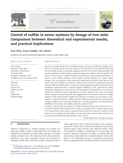 Control of sulfide in sewer systems by dosage of iron salts