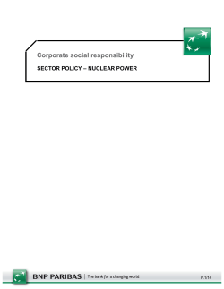 Nuclear Power - Groupe BNP Paribas