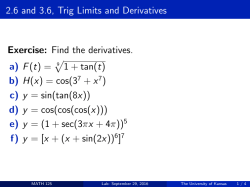 Thursday, Semptember 29 - The University of Kansas