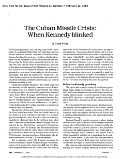 The Cuban Missile Crisis: When Kennedy Blinked