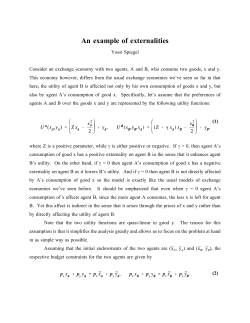 An example of externalities