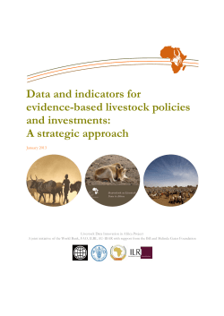 Data and indicators for evidence-based livestock policies - AU-IBAR
