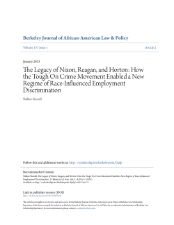 The Legacy of Nixon, Reagan, and Horton