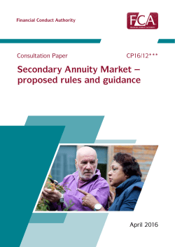 CP16/12: Secondary Annuity Market &ndash; proposed rules and