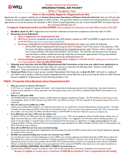 2016-17 Organizational Aid Application