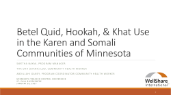 Hookah in the Somali Community of Minnesota