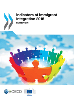 Indicators of Immigrant Integration 2015 &ndash; Settling In