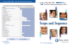 Iowa Scope and Sequence brochure 2009 high