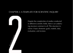CHAPTER 2: A TEMPLATE FOR SCIENTIFIC INQUIRY
