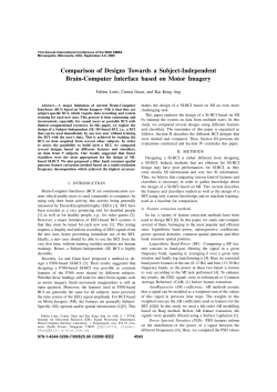 Comparison of Designs towards a Subject...puter Interface Based on