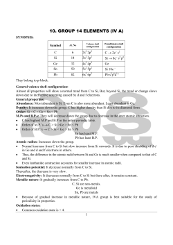 10. group 14 elements (iv a)