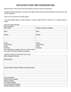 application to host gssf outdoor matches