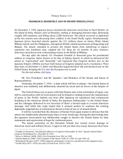 Day of Infamy Speech