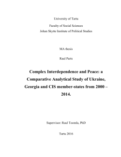 Complex Interdependence and Peace: a Comparative Analytical