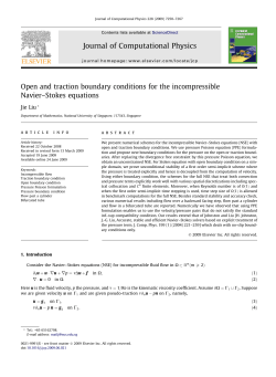 Open and traction boundary conditions for the incompressible