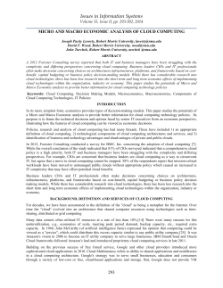 micro and macro economic analysis of cloud computing