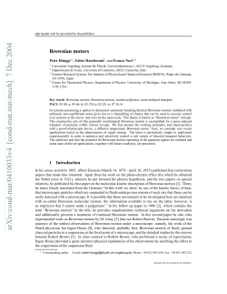 Brownian motors