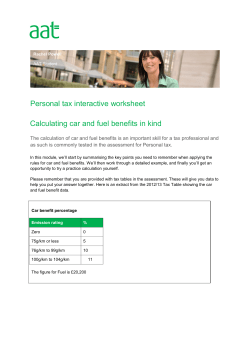 Calculating car and fuel benefits in kind