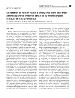 Generation of human haploid embryonic stem cells from