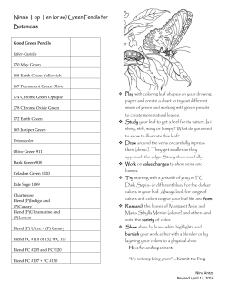 Nina`s Top Ten (or so) Green Pencils for Botanicals